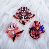 Hazbin Hotel Frosted Pink Pins