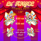 Lil' Angel Luci: Pins, Charms & Earrings