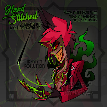 Alastor {Hand Stitched} Chained Enamel Pin [pre-order]