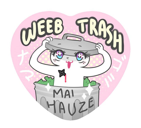 Weeb Trash Heart Button