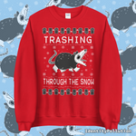 TRASHING THROUGH THE SNOW Sweater 🧵made-to-order